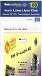 Mobile Screenshot of northlakes.qld.lions.org.au