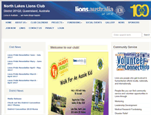 Tablet Screenshot of northlakes.qld.lions.org.au