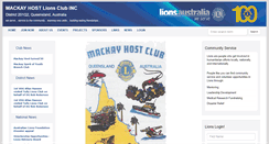 Desktop Screenshot of mackayhost.qld.lions.org.au