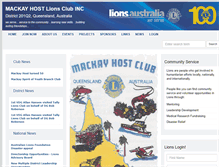 Tablet Screenshot of mackayhost.qld.lions.org.au