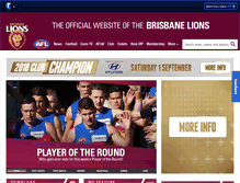Tablet Screenshot of lions.com.au