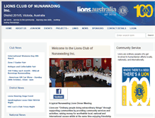 Tablet Screenshot of nunawading.vic.lions.org.au
