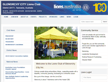 Tablet Screenshot of glenorchycity.tas.lions.org.au