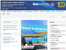 Tablet Screenshot of mossvale.nsw.lions.org.au