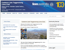 Tablet Screenshot of canberralaketuggeranong.act.lions.org.au