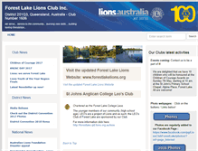 Tablet Screenshot of forestlake.qld.lions.org.au