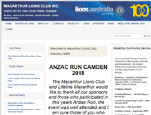 Tablet Screenshot of macarthur.nsw.lions.org.au