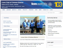 Tablet Screenshot of chelseadistrict.vic.lions.org.au