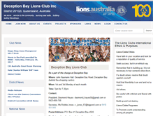 Tablet Screenshot of deceptionbay.qld.lions.org.au