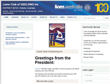 Tablet Screenshot of geelong.vic.lions.org.au