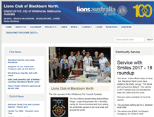 Tablet Screenshot of blackburnnorth.vic.lions.org.au