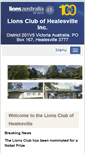 Mobile Screenshot of healesville.vic.lions.org.au
