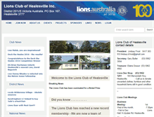 Tablet Screenshot of healesville.vic.lions.org.au