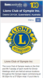 Mobile Screenshot of gympie.qld.lions.org.au