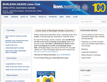 Tablet Screenshot of burleighheads.qld.lions.org.au
