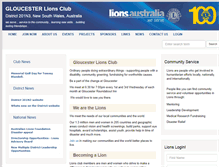 Tablet Screenshot of gloucester.nsw.lions.org.au