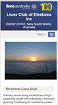 Mobile Screenshot of eleebana.nsw.lions.org.au