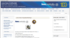Desktop Screenshot of capalabalions.qld.lions.org.au