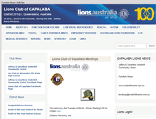 Tablet Screenshot of capalabalions.qld.lions.org.au