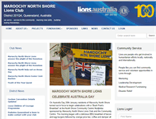 Tablet Screenshot of maroochynorthshore.qld.lions.org.au